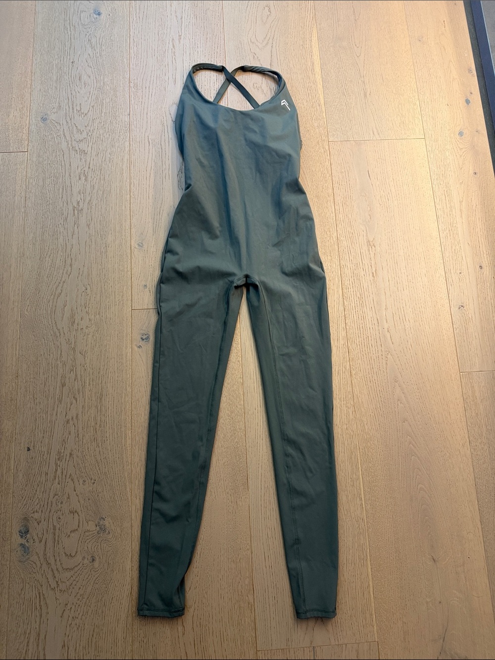 Oner Active Dark Green Cross-Back Performance Jumpsuit